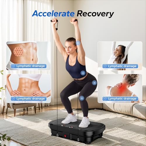 Vibration Plate Exercise Machine with Bluetooth and LED Display Y8547