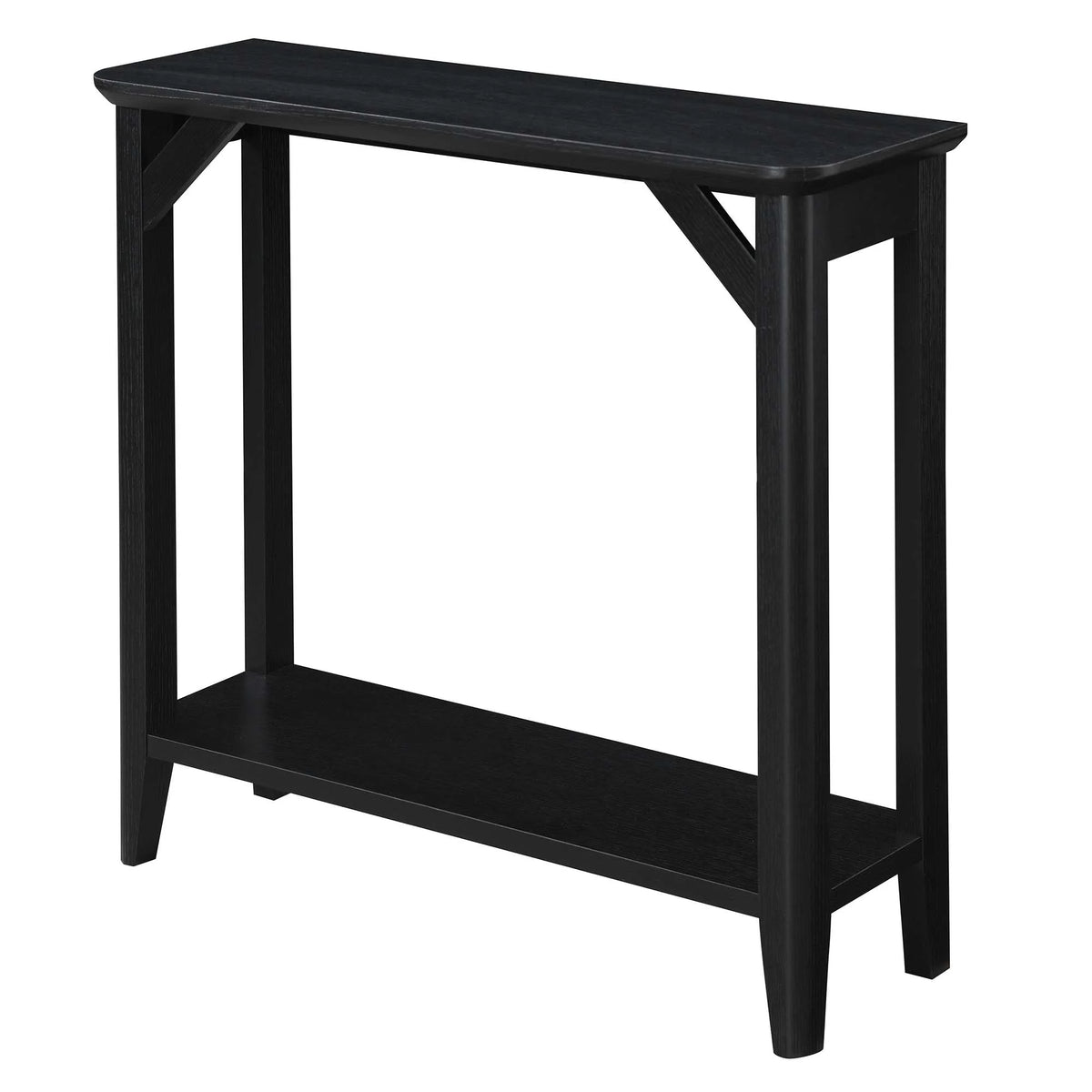 Black Hall Table with Shelf Q25396