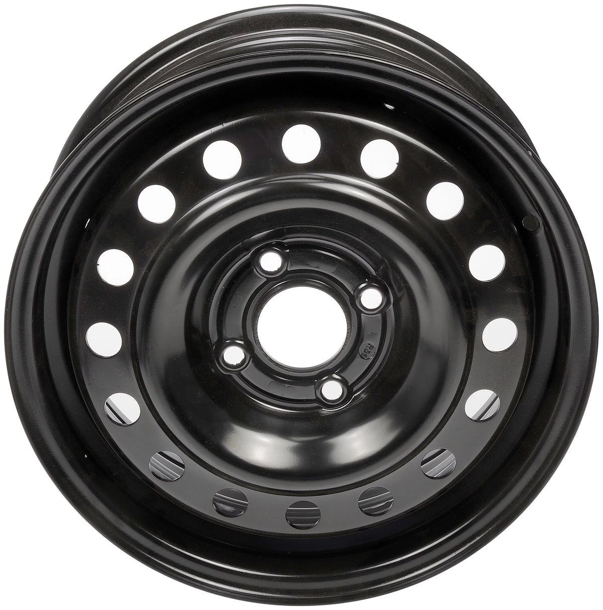 Steel 15 x 6-inch 4-Lug Black Wheel Rim C14490