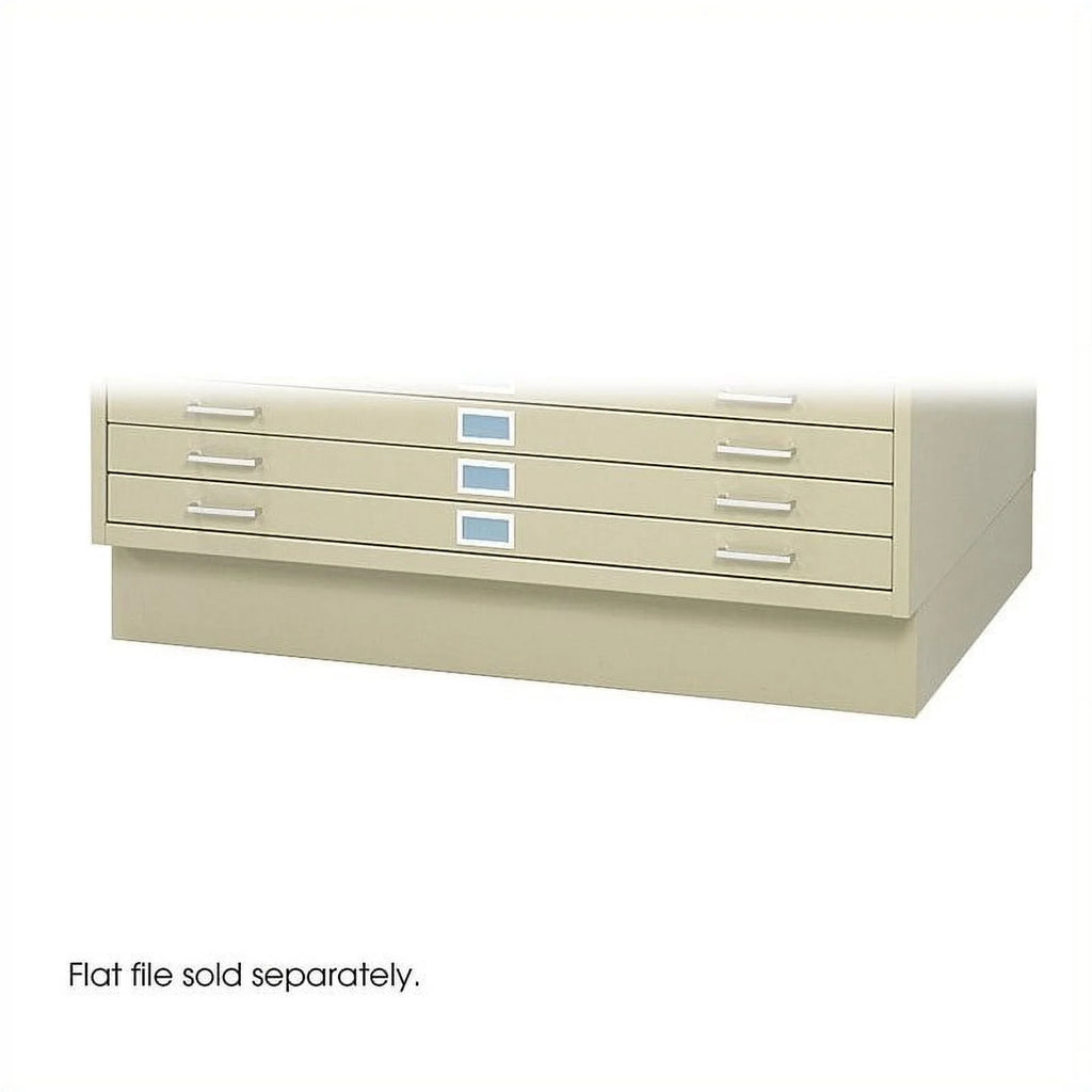 5 Drawer Flat File Cabinet with Closed Base in Brown H168090