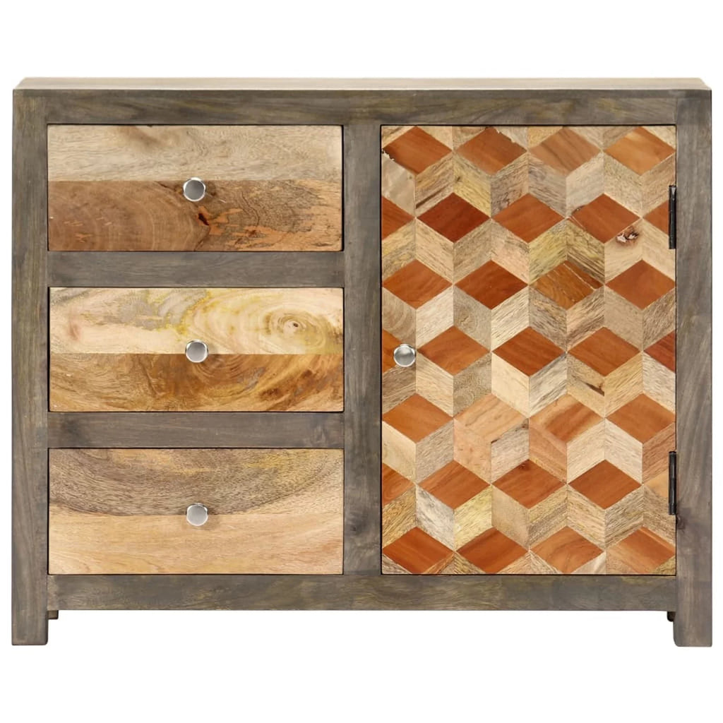 Gray Solid Mango Wood Side Cabinet R458293