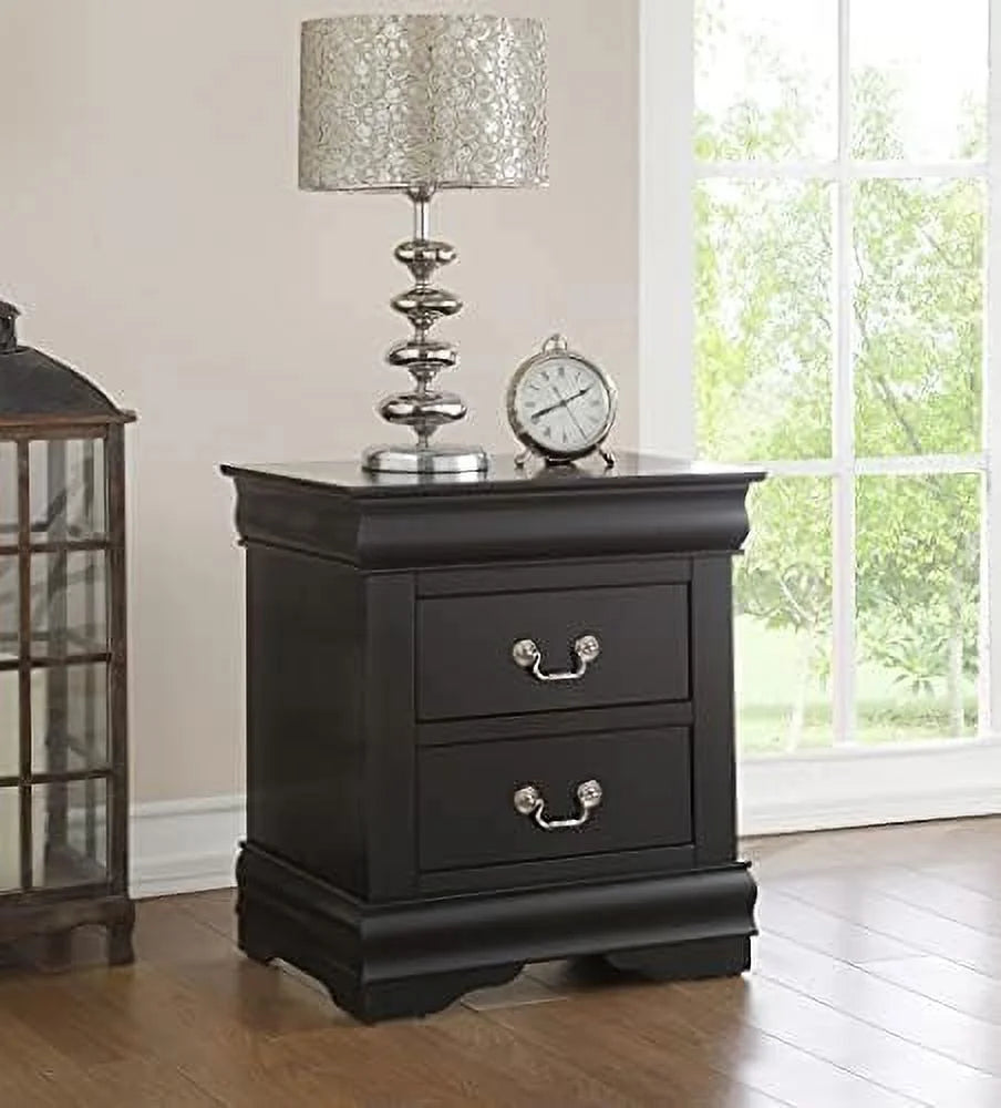 Pink Velvet 2 Drawer Nightstand R595