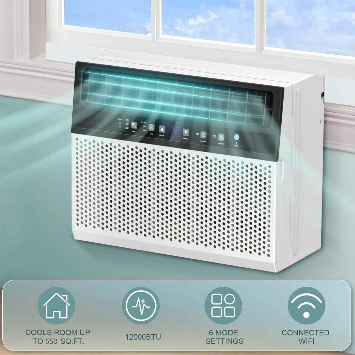 8100 BTU White Window Air Conditioner R9916