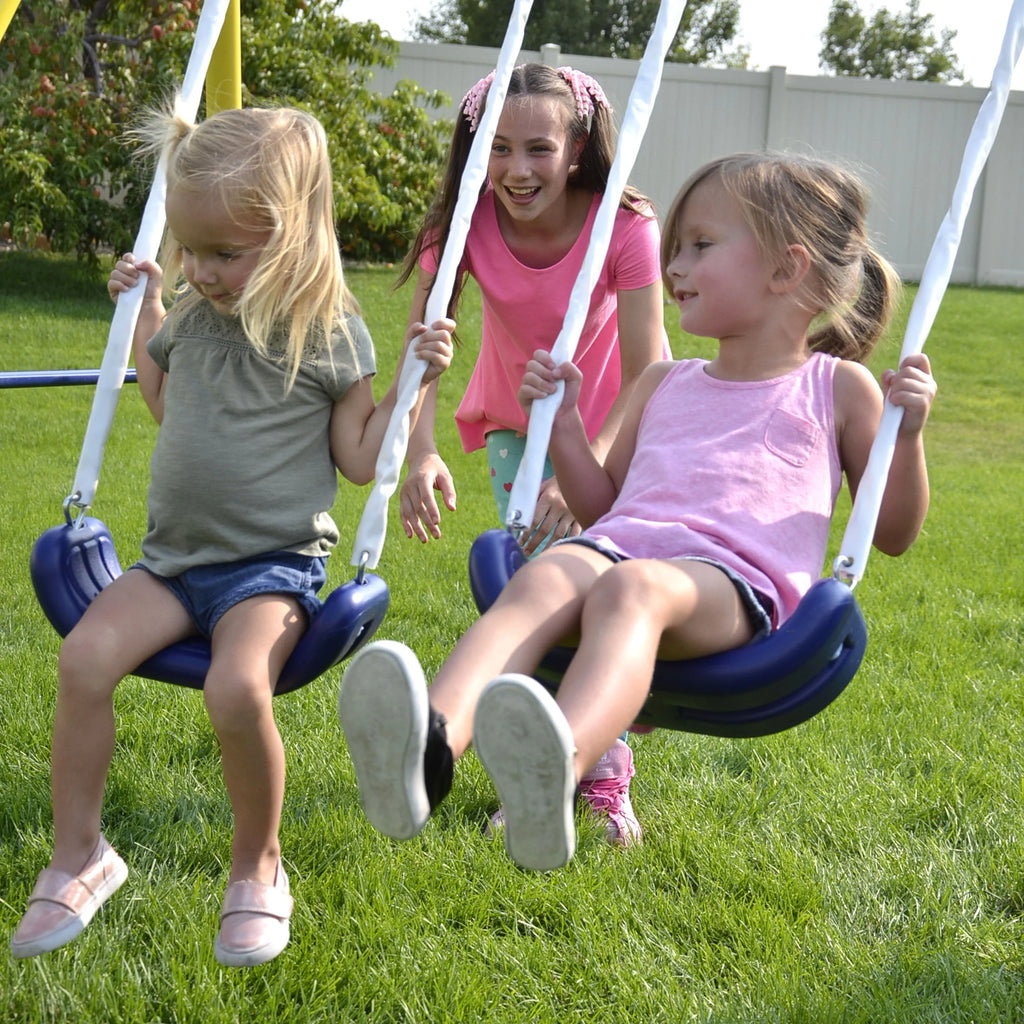 Metal Swing Set with 2 Swings and Slide M838303