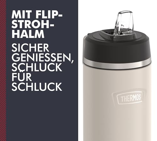 Insulated Stainless Steel Drinking Bottle with Straw, 0.71 L Z54070
