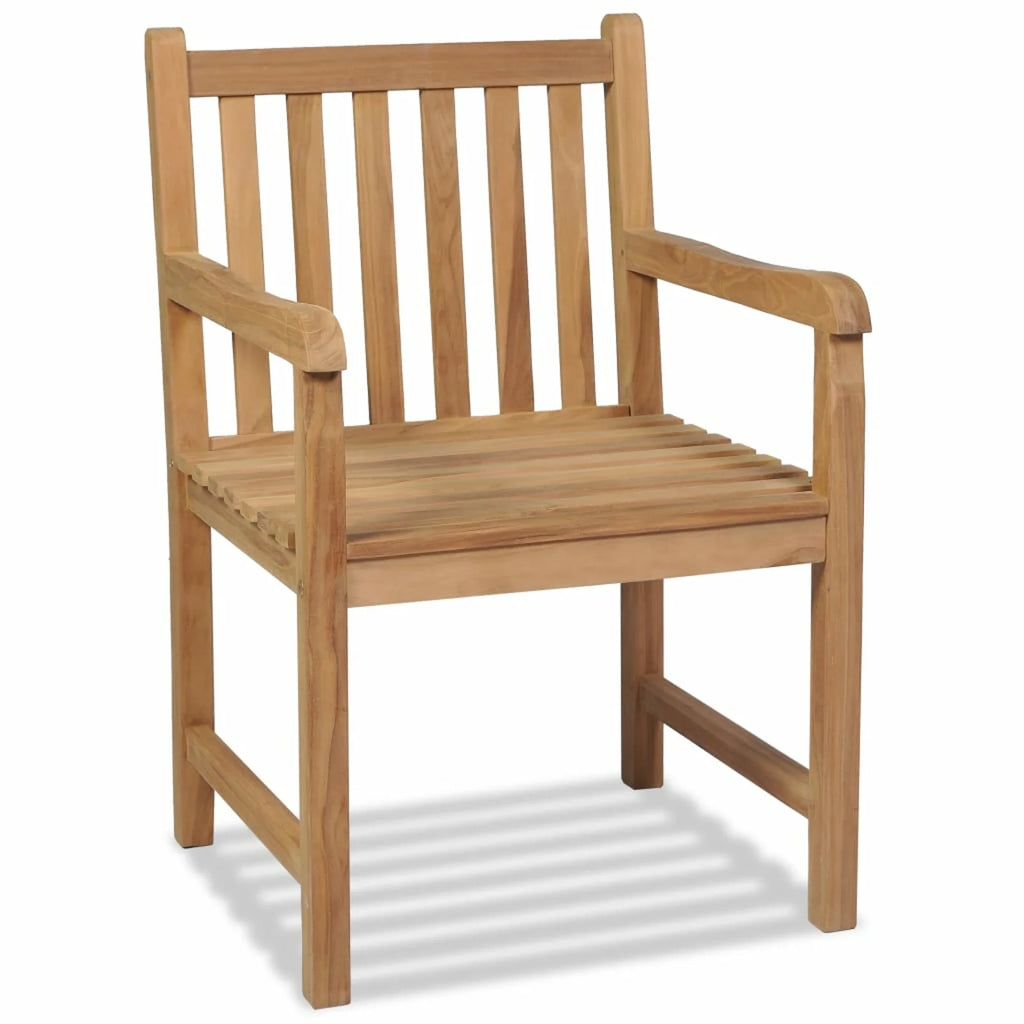 2 pcs Solid Teak Wood Patio Chairs B7443
