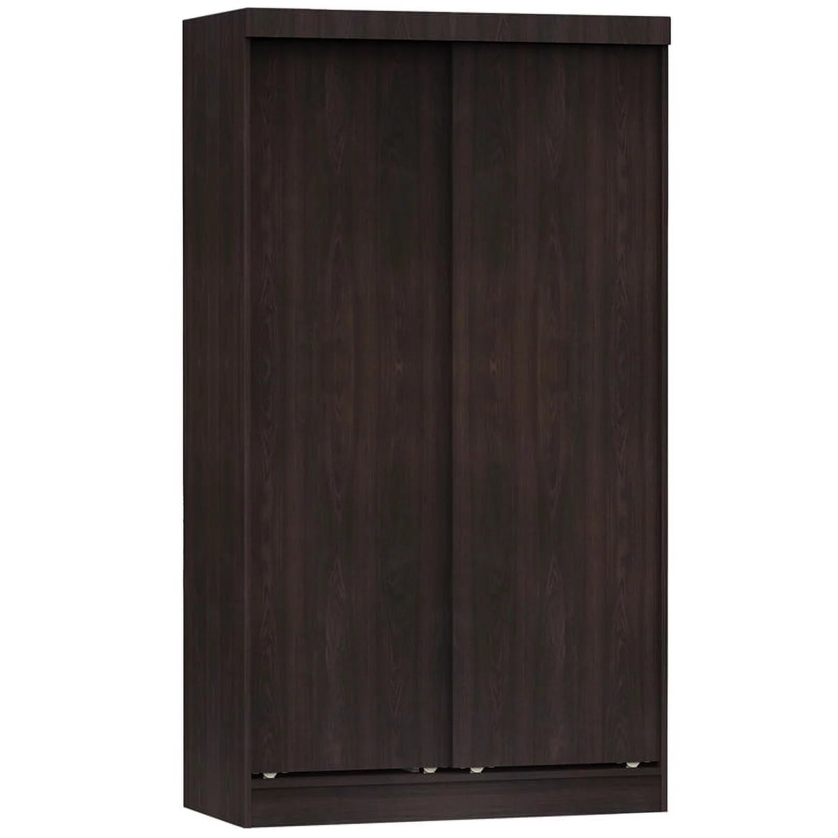2-Piece Set with Double Sliding Door Wardrobe & Twin Bed O1053