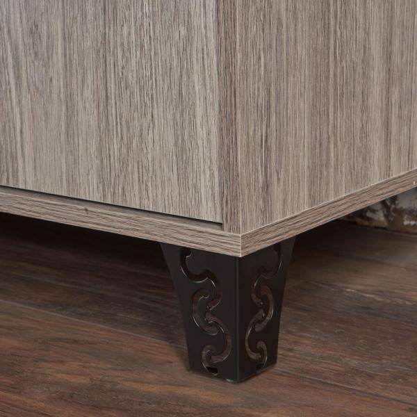 Grey Oak Black Cabinet O590211