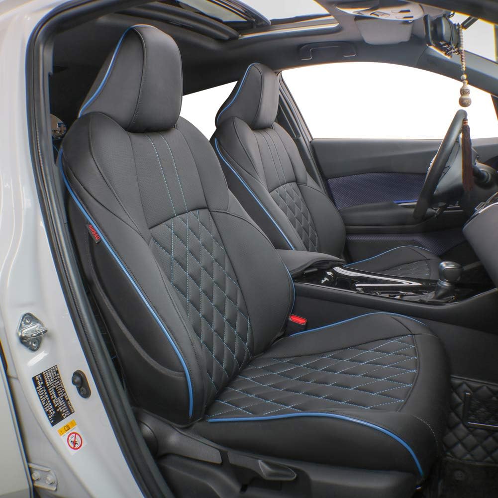 Custom Fit Full Set Car Seat Covers Leatherette Black B3524