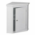 White 1-Door Corner Wall Cabinet T944516