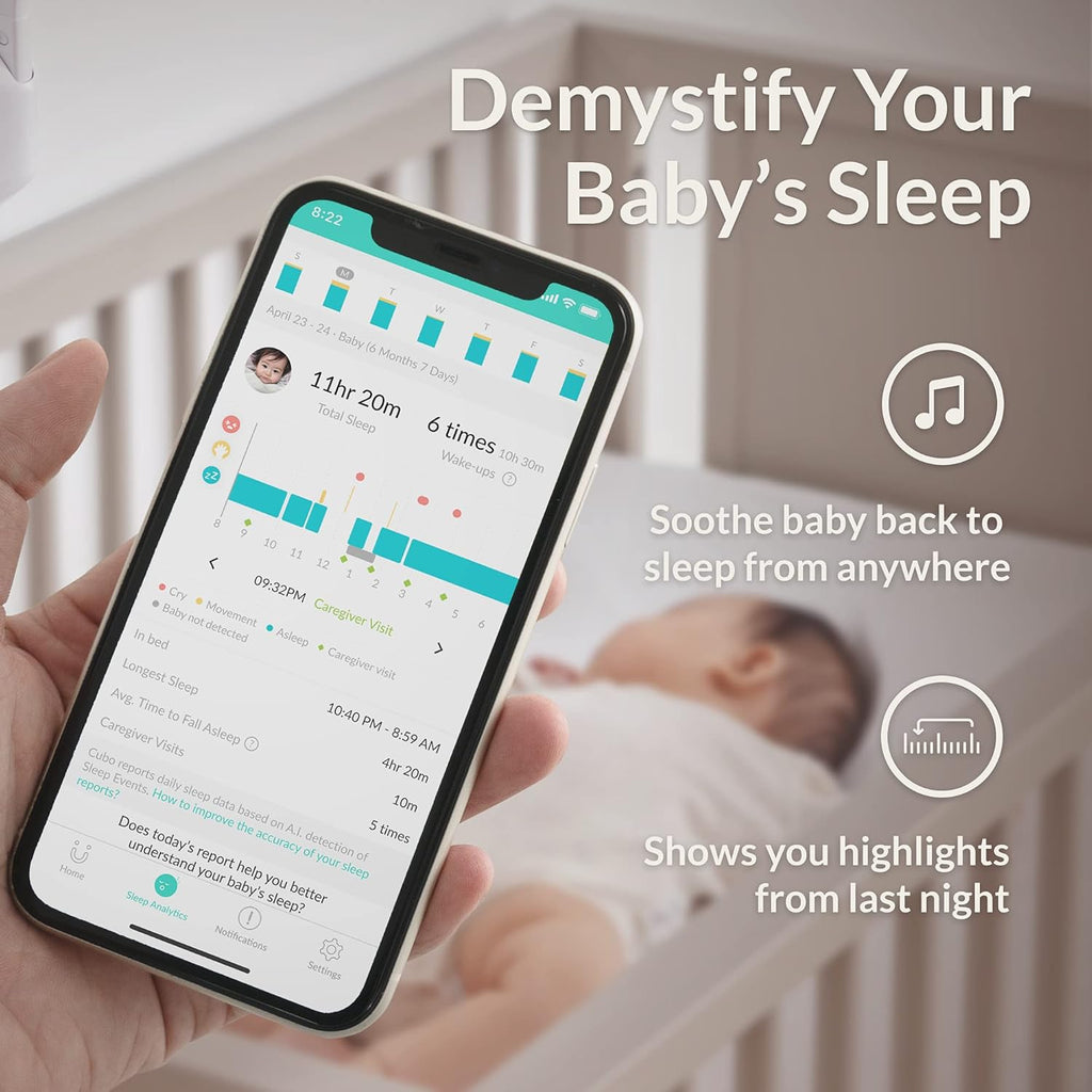 Smart Baby Monitor with Wall Mount, 1080p HD Night Vision Camera, 2-Way Audio K79319