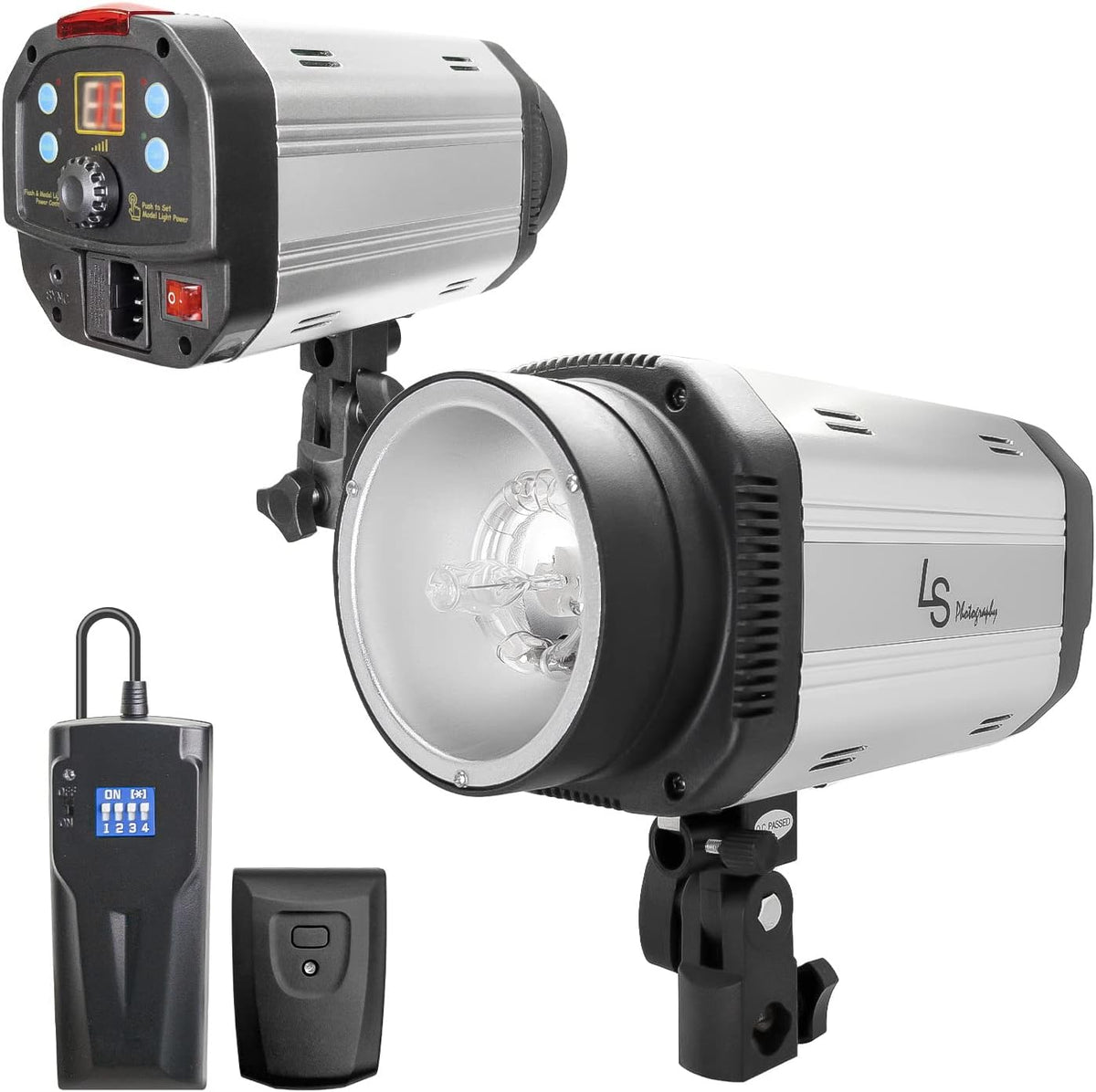 300W 5600K Flash Strobe Monolight with Wireless Trigger & Receiver I414