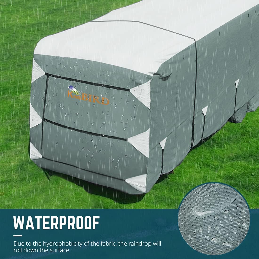 5 Layers Water-Proof Rip-Stop RV Cover Fits 24-27ft T32896
