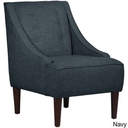 Grey Linen Fabric Mid-Century Modern Chair R5457