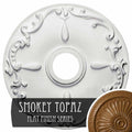 18 inch Ceiling Medallion Hand-Painted Smokey Topaz Orange J576