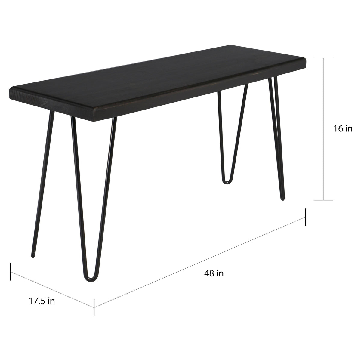 Ebony Wood Bench C6876
