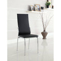 Black Highback Side Chair Set of 2 V9604