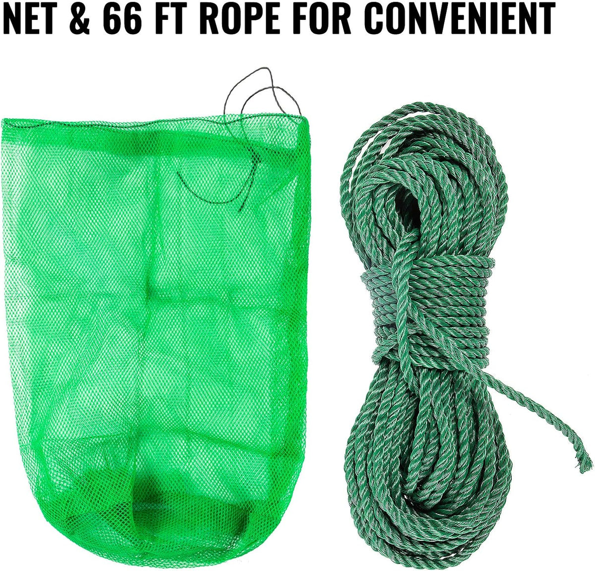 32 Inch Double Sided Aquatic Weed Rake with 66ft Rope L649420