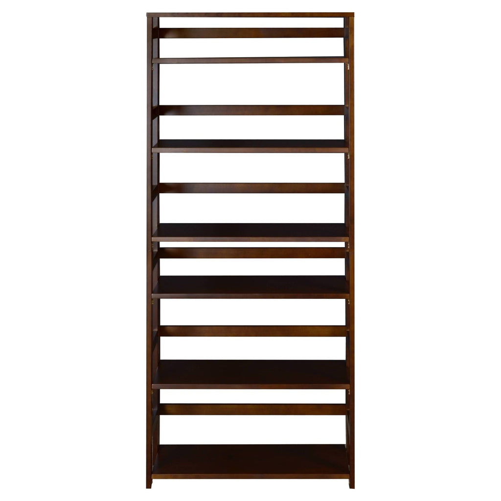 67x22 High Folding Bookcase Mocha Walnut O942