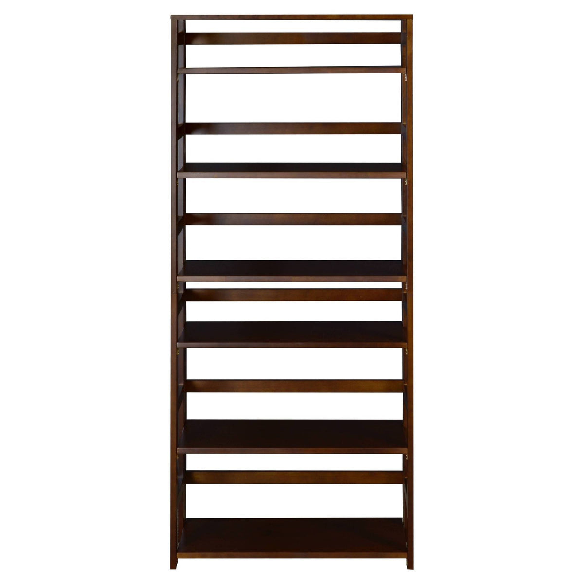 67x22 High Folding Bookcase Mocha Walnut O942