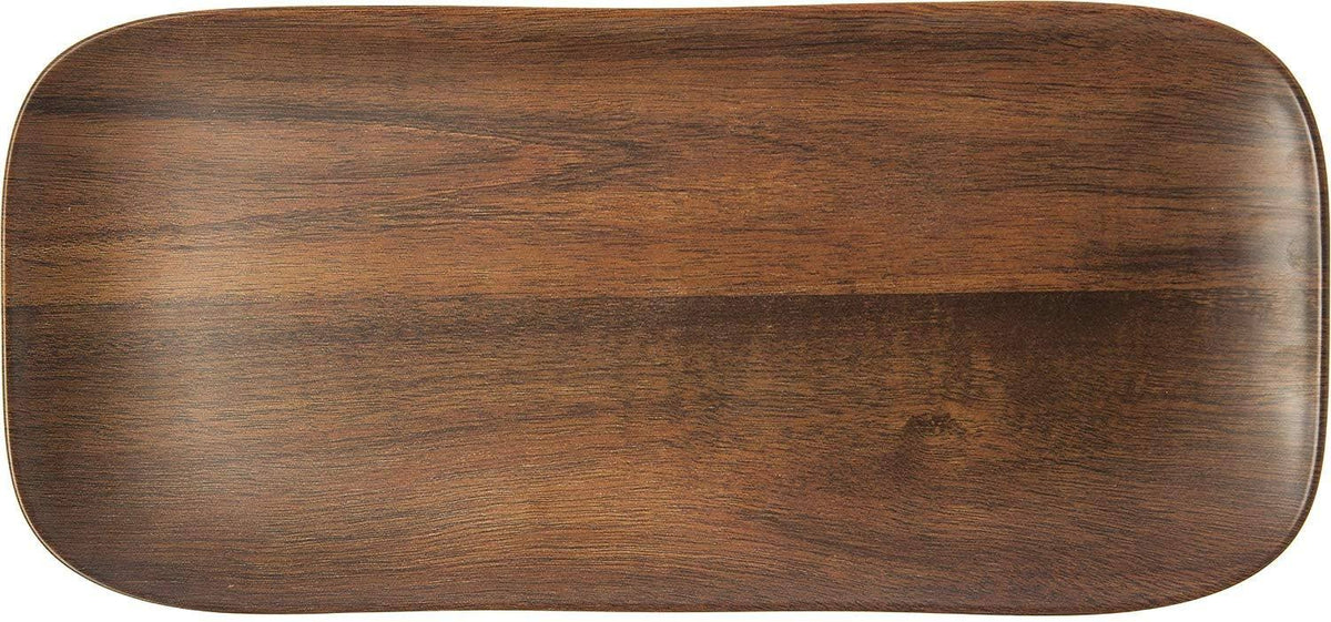 Melamine Acacia Wood Grain Rectangle Tray Z10281