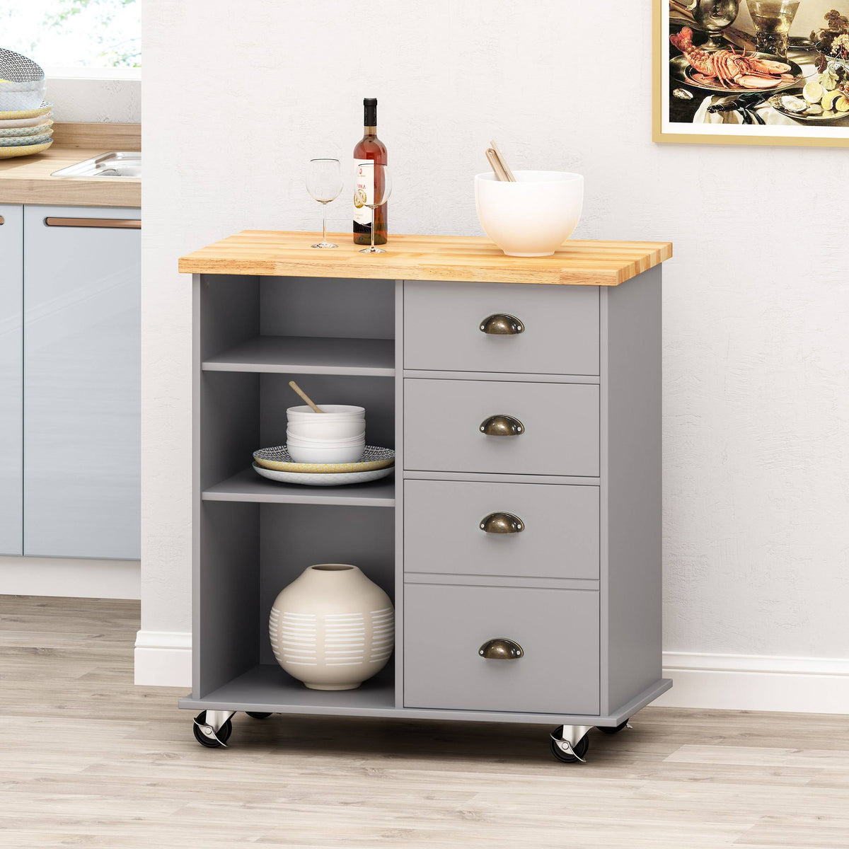 Kitchen Cart with Wheels H30488