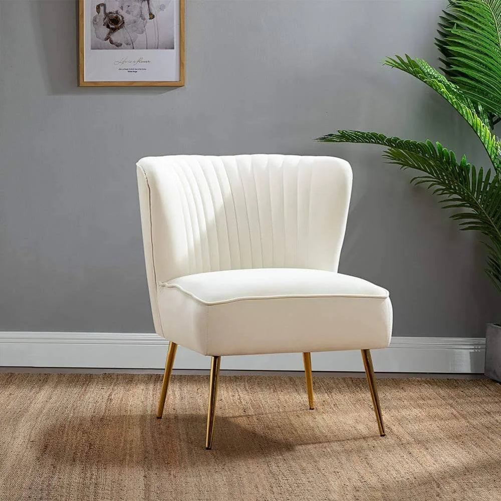 Fuchsia Gold Legs Velvet Side Chair O18175