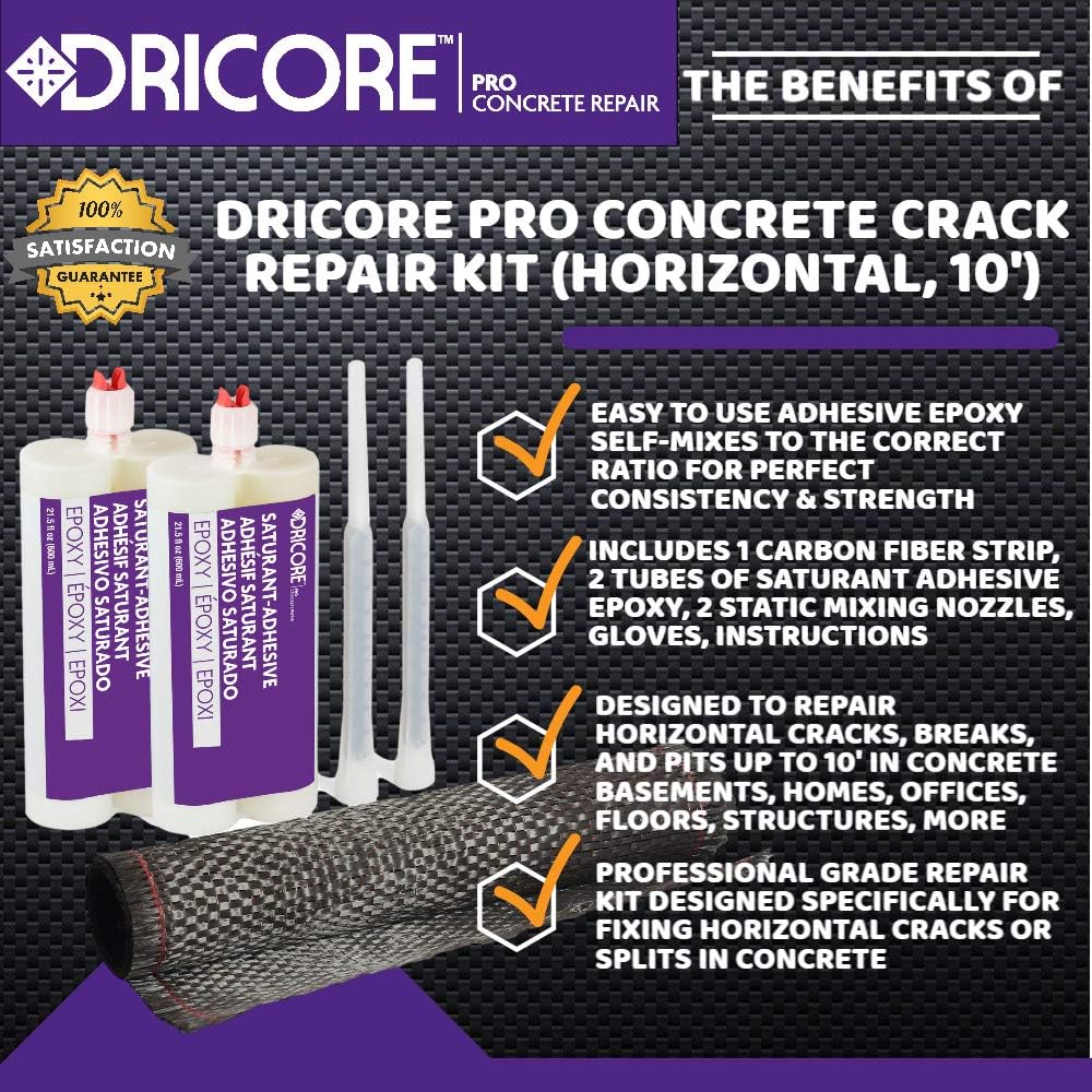 Concrete Crack Repair Kit with Carbon Fiber R3082
