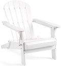 Foldable Eucalyptus Adirondack Chair, White A947101