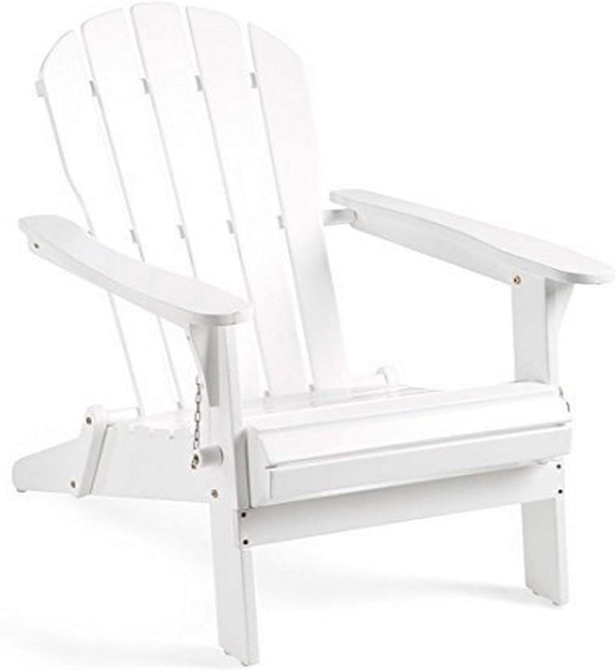 Foldable Eucalyptus Adirondack Chair, White A947101
