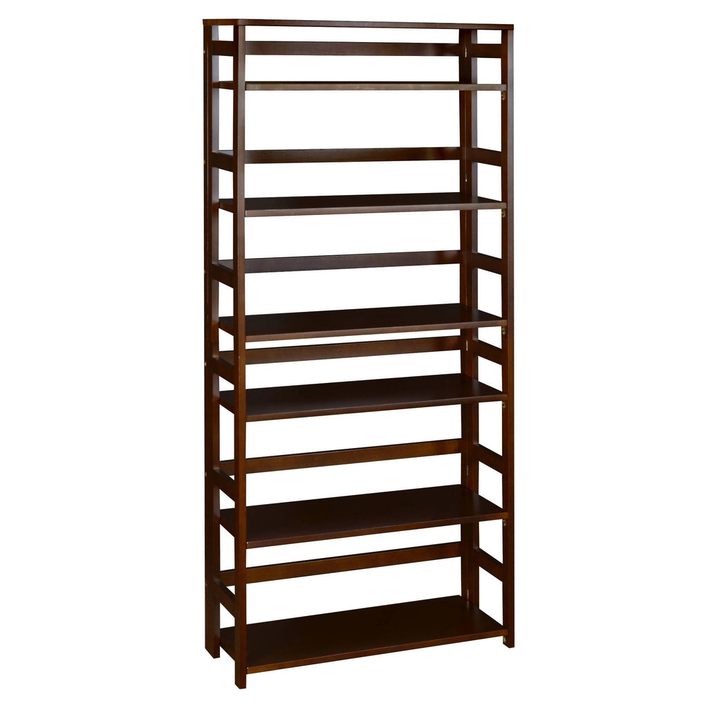 67x22 High Folding Bookcase Mocha Walnut O942