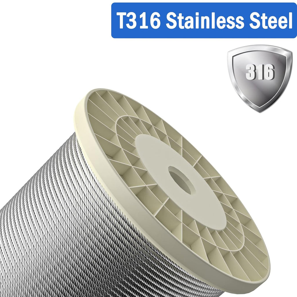 1/8 T316 Stainless Steel Cable 500 FT W4085