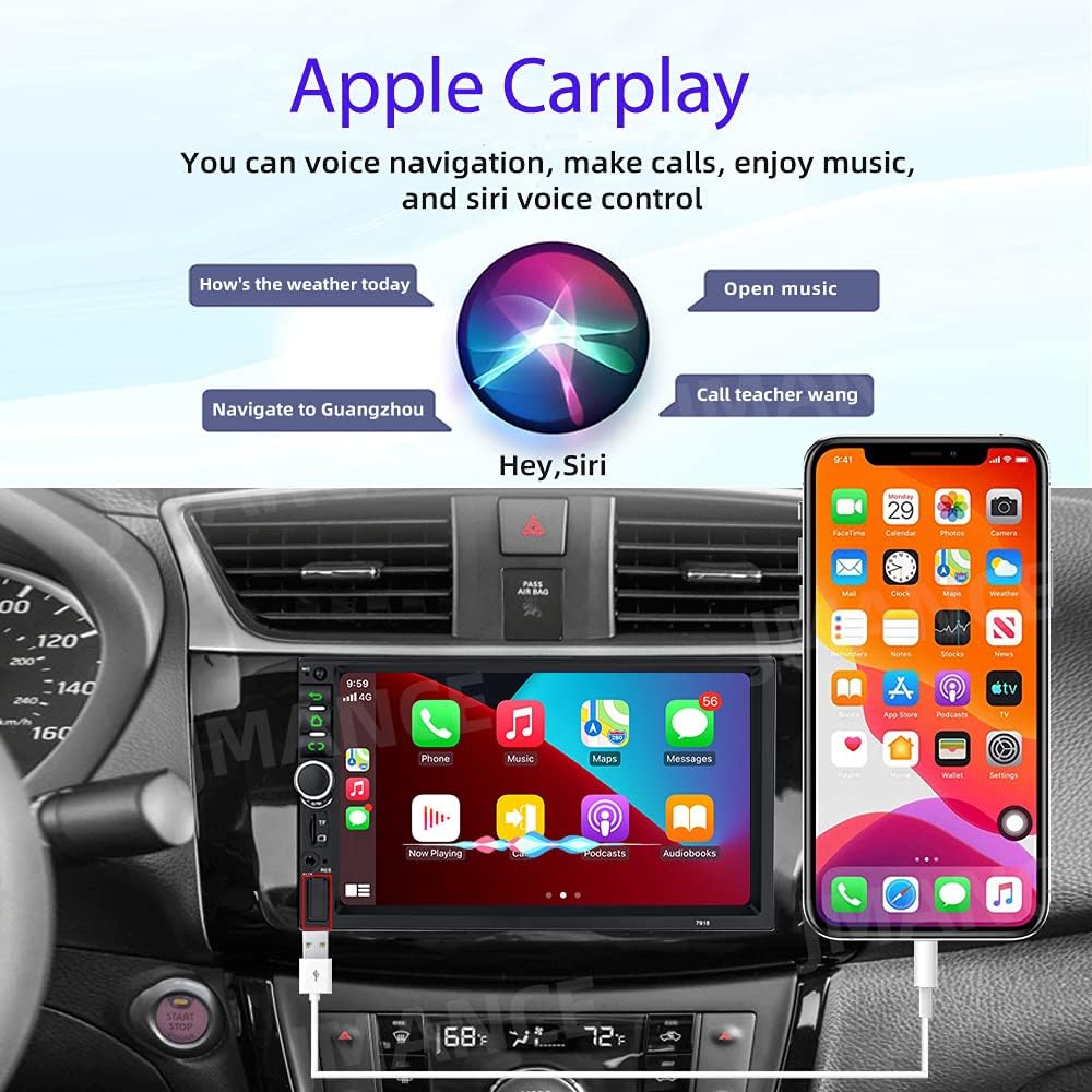 Double Din Car Stereo with 7 Inch Touch Screen M3529