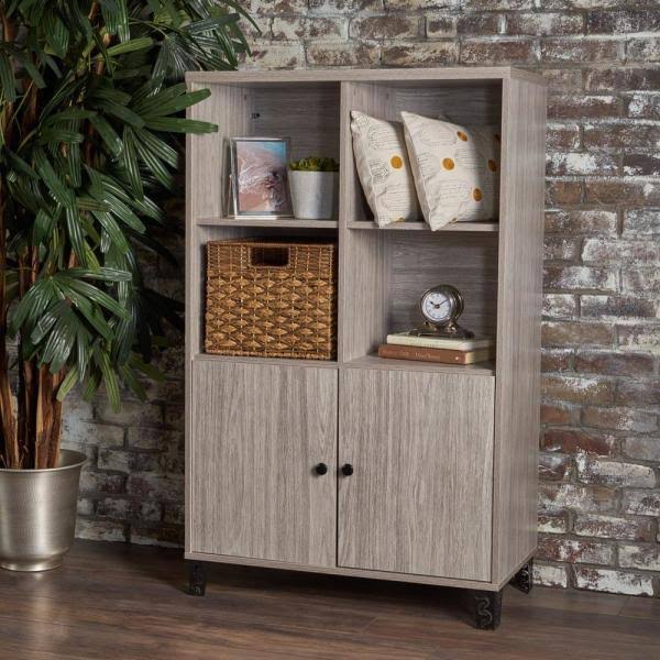 Grey Oak Black Cabinet O590211