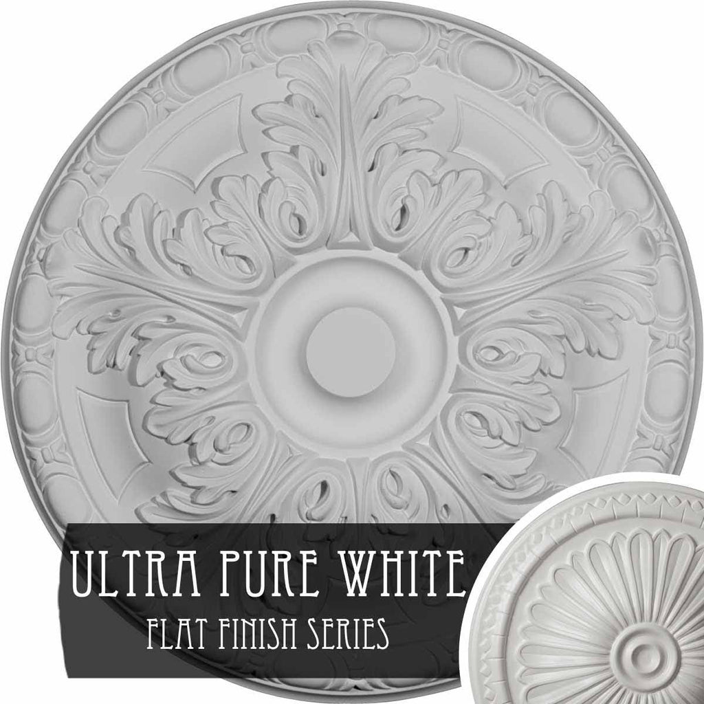 15 3/4x22OD Granada Ceiling Medallion Ultra Pure White N16059