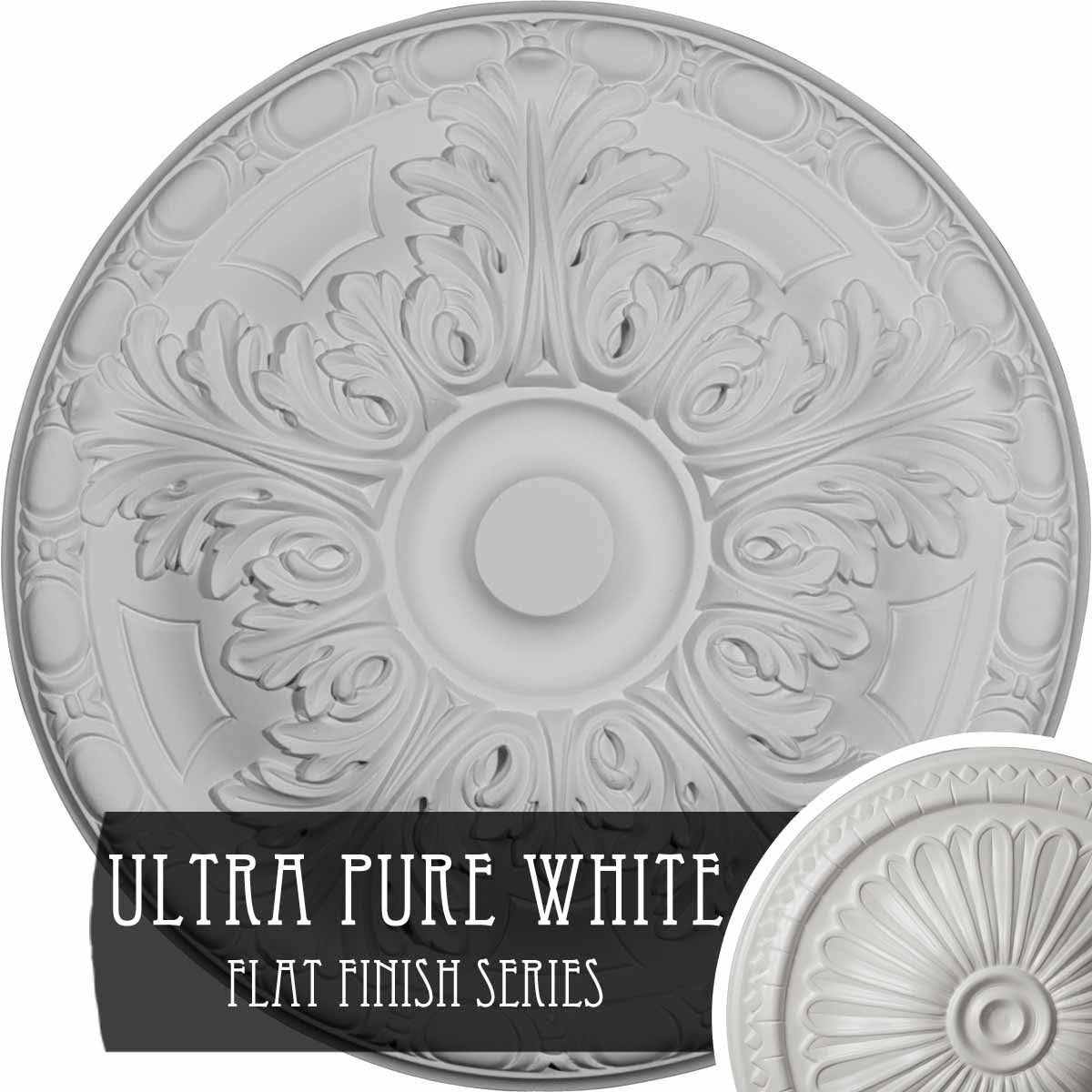 15 3/4x22OD Granada Ceiling Medallion Ultra Pure White N16059