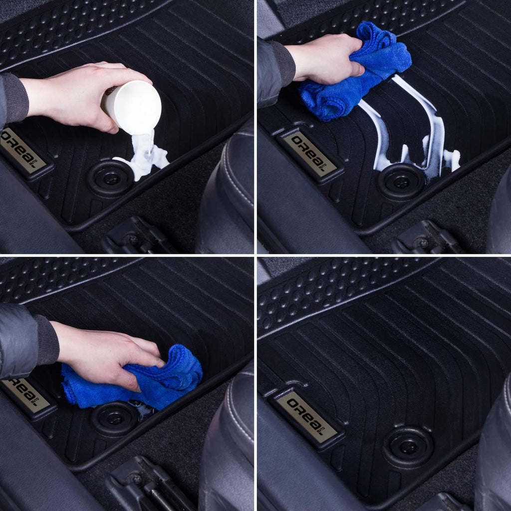 Black Floor Mats Liners Front Rear Custom Fit D116771