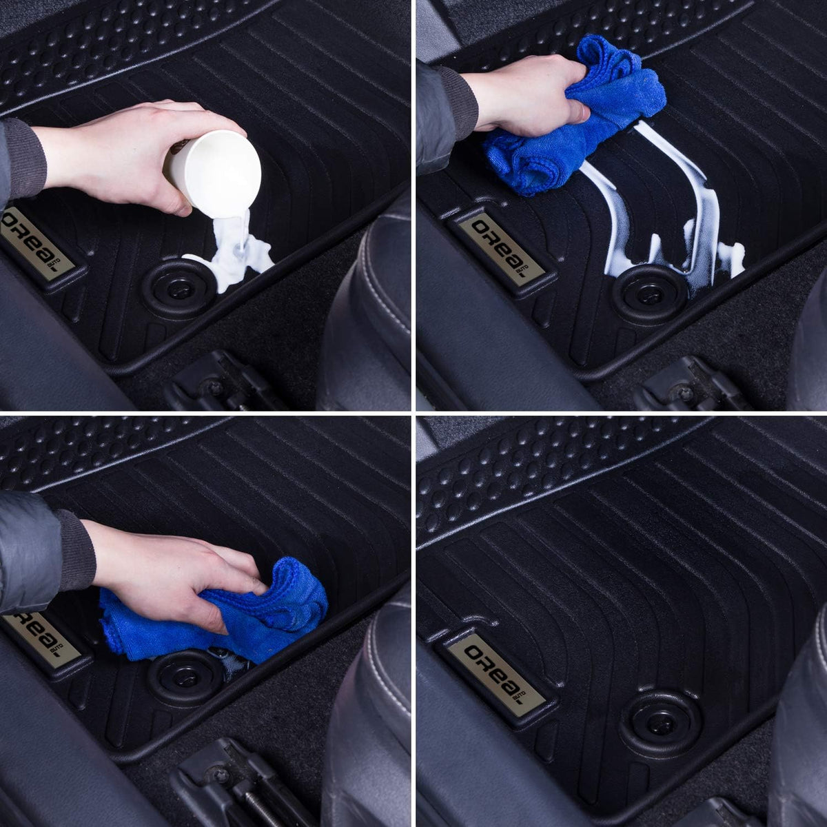 Black Floor Mats Liners Front Rear Custom Fit D116771