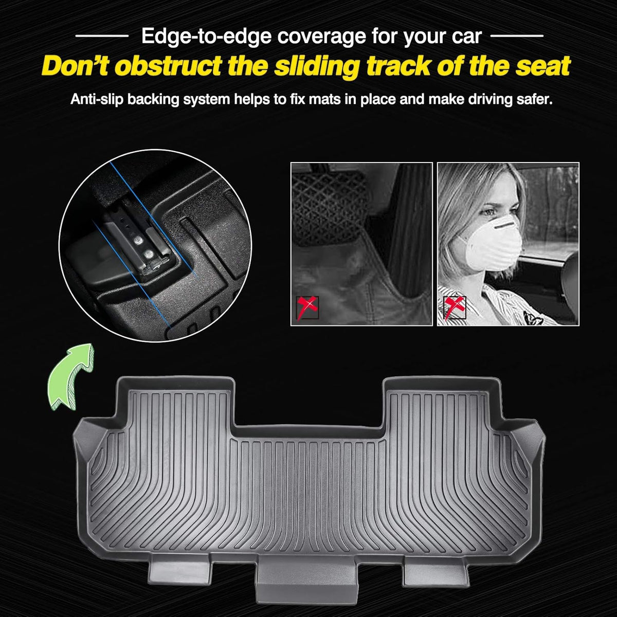 Custom Fit 7 Seat TPO Floor Mats with 1st 2nd and 3rd Row D68636