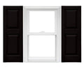 Black Raised Panel Vinyl Shutters 1 Pair 14.75 x 75 R83572