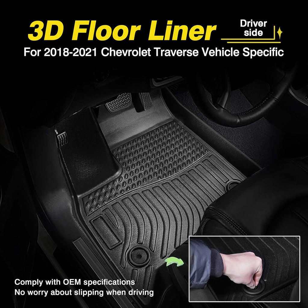 Custom Fit 7 Seat TPO Floor Mats with 1st 2nd and 3rd Row D68636