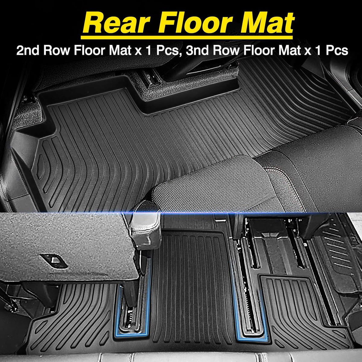 Custom Fit 7 Seat TPO Floor Mats with 1st 2nd and 3rd Row D68636