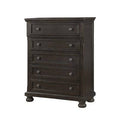 5 Drawer Chest Brushed Brown Acacia V2902