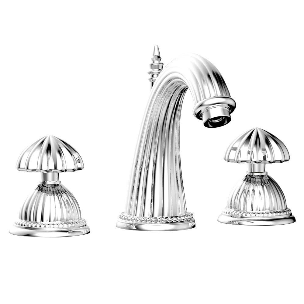 7 5/8x22 Double Round Handle Widespread Bathroom Sink Faucet R697100