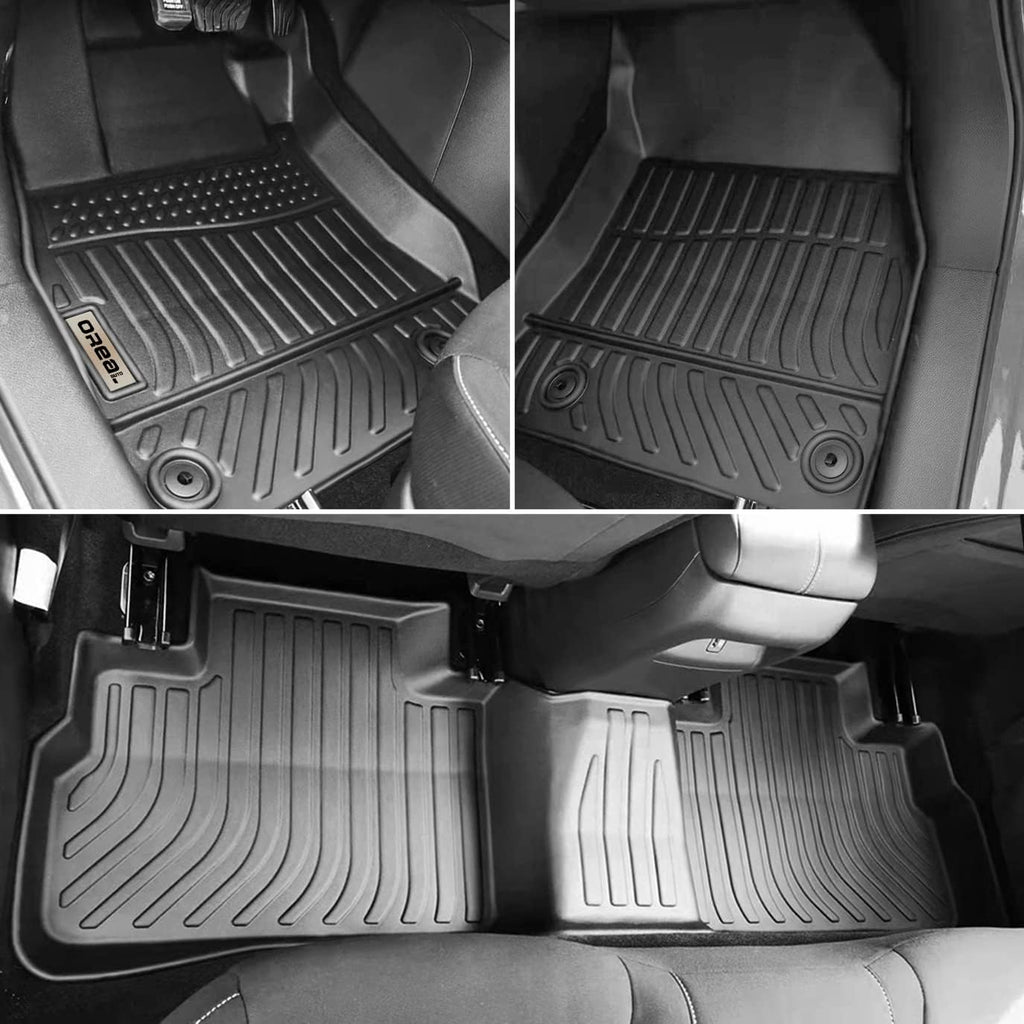 Black Floor Mats Liners Front Rear Custom Fit D116771