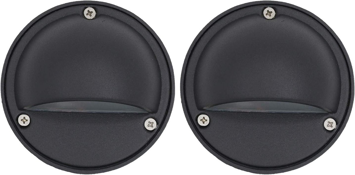 Black Low Voltage Landscape Deck and Step Light U715805