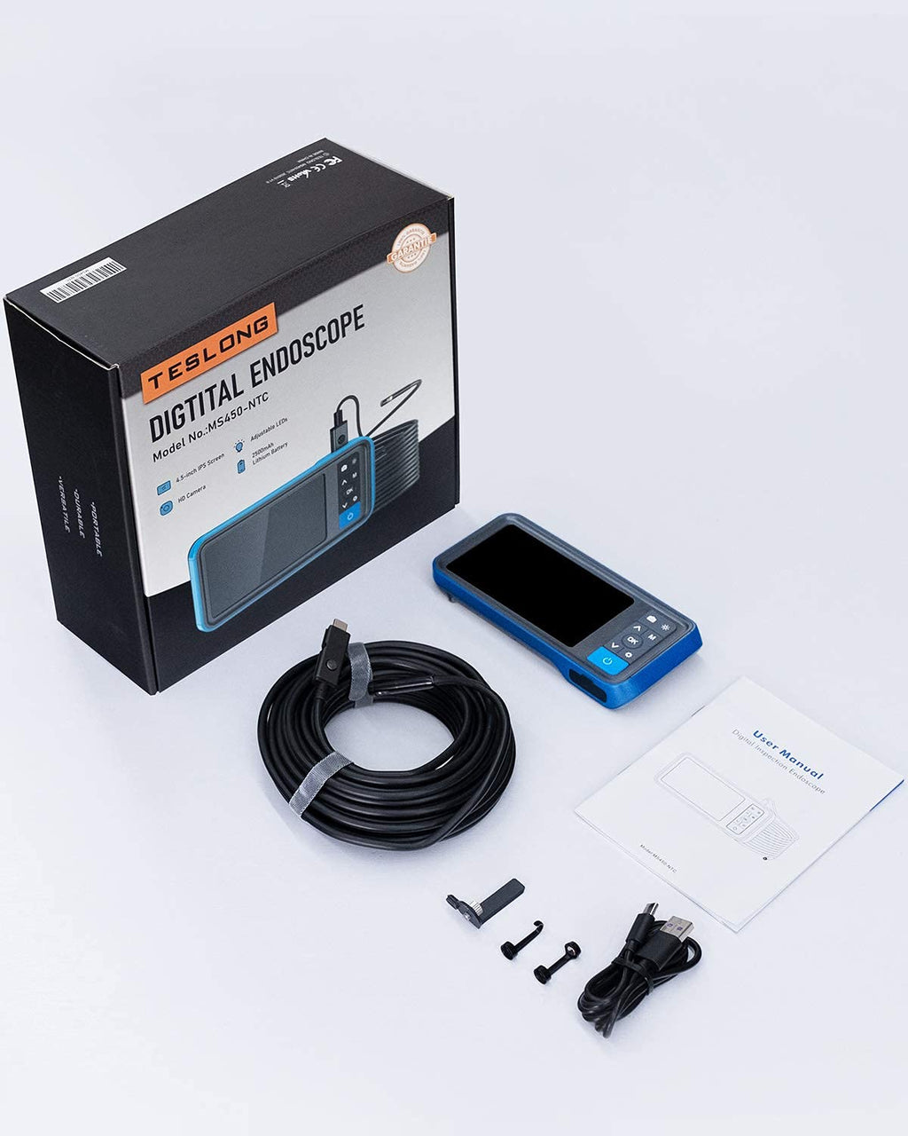 50ft Dual Lens Inspection Camera with Light H24506