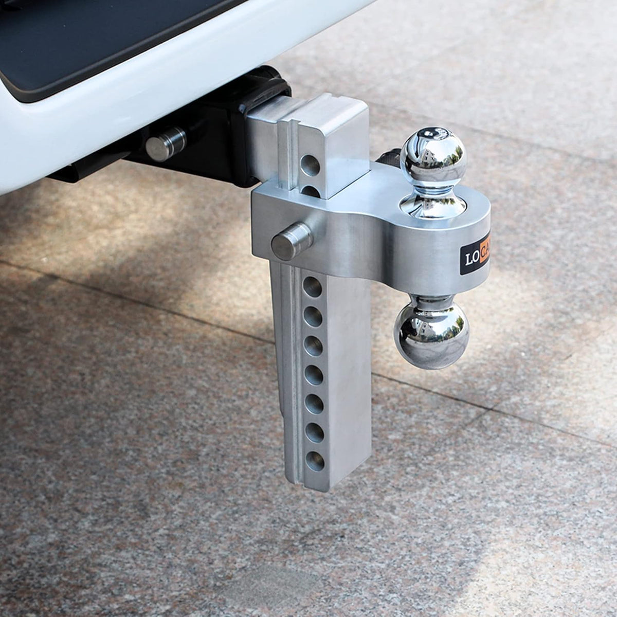 Adjustable Aluminum Trailer Hitch, Fits 2-Inch Receiver, 10-Inch Drop/Rise, 12,500 LBS U875989