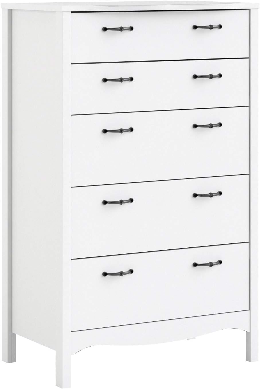 White 5 Drawer Chest F85616