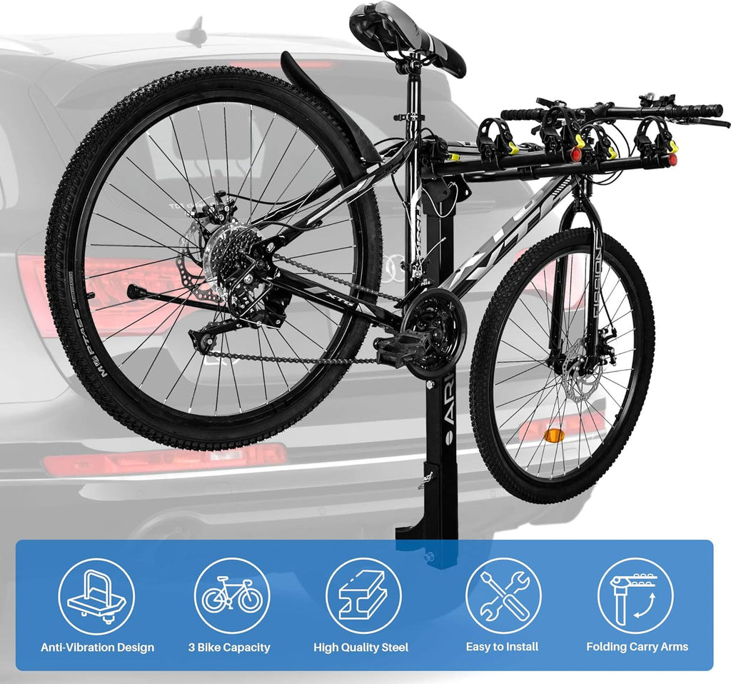4 Bike Heavy Duty Hitch Mount Bike Rack with Tie Down Strap L448586